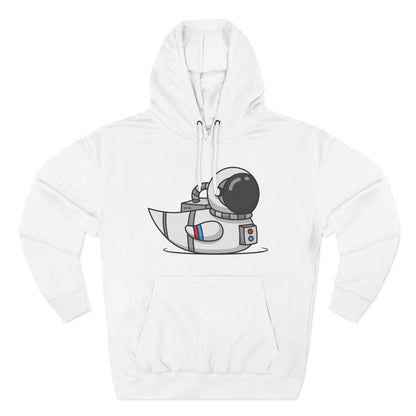 Three-Panel Fleece Hoodie (Astronaut Duck)