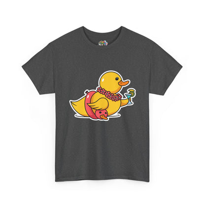 Unisex Heavy Cotton Tee (Tropical Duck)