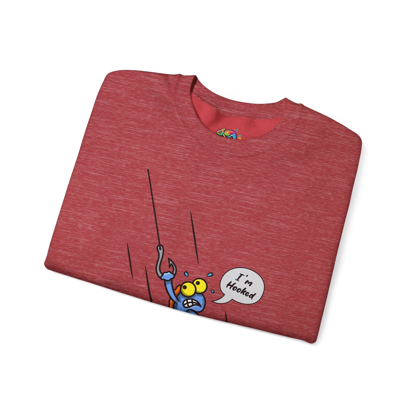 Unisex Heavy Blend™ Crewneck Sweatshirt (Fishing Hooked)