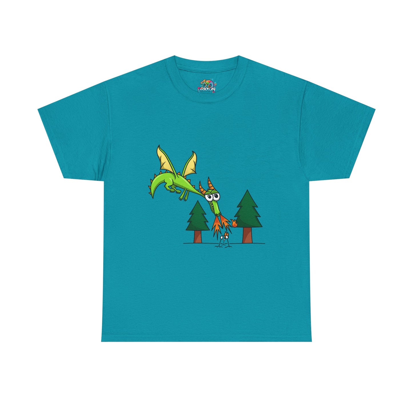 Unisex Heavy Cotton Tee (Flaming Dragon)