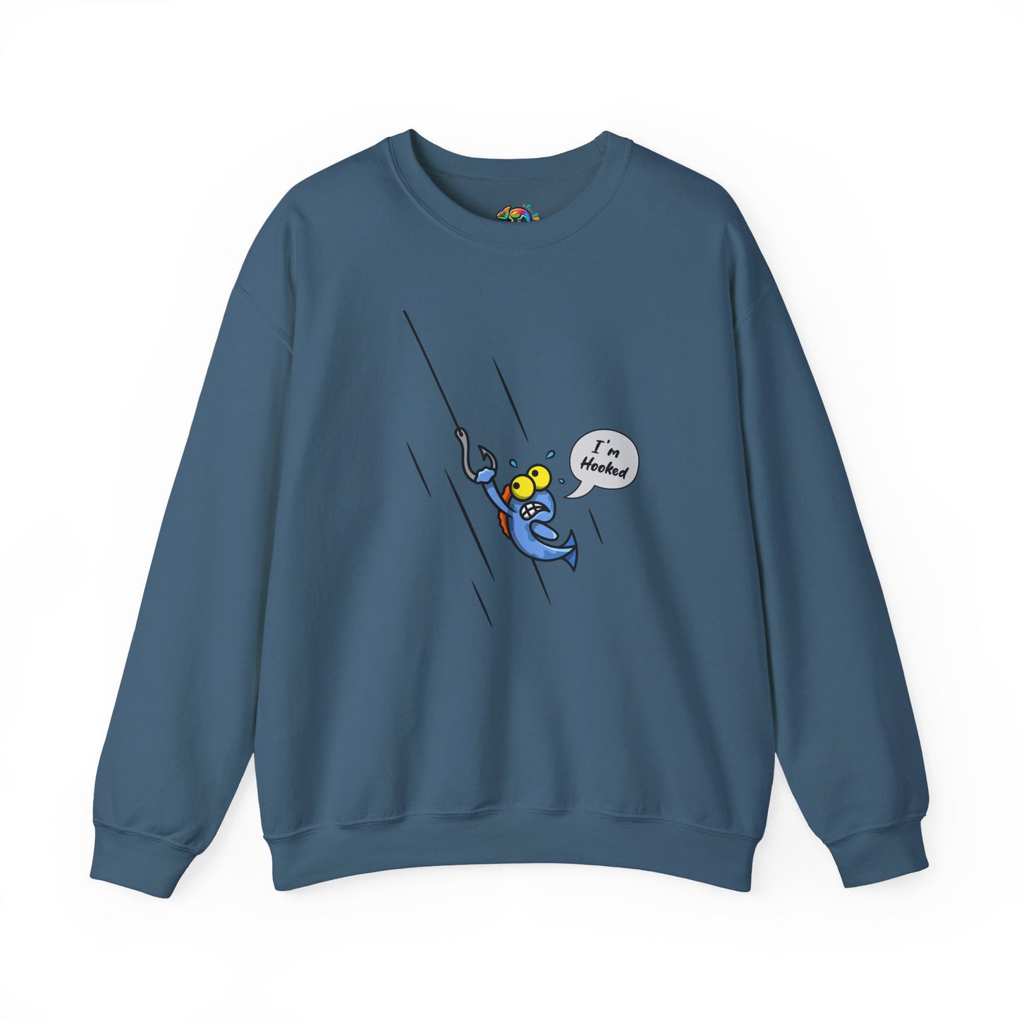 Unisex Heavy Blend™ Crewneck Sweatshirt (Fishing Hooked)