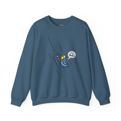 Unisex Heavy Blend™ Crewneck Sweatshirt (Fishing Hooked)