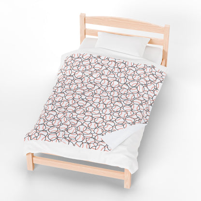 Velveteen Plush Blanket (Baseball)