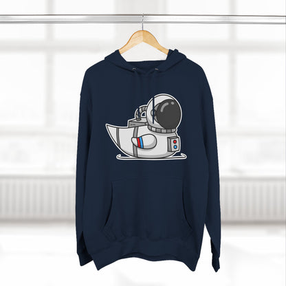 Three-Panel Fleece Hoodie (Astronaut Duck)