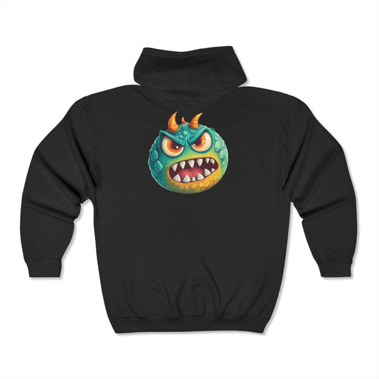 Unisex Heavy Blend™ Full Zip Hooded Sweatshirt (Green Monster 2)