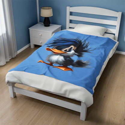 Velveteen Plush Blanket (Blue Hair Duck)