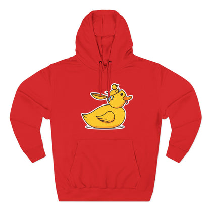 Three-Panel Fleece Hoodie (Duck Bird Brain)