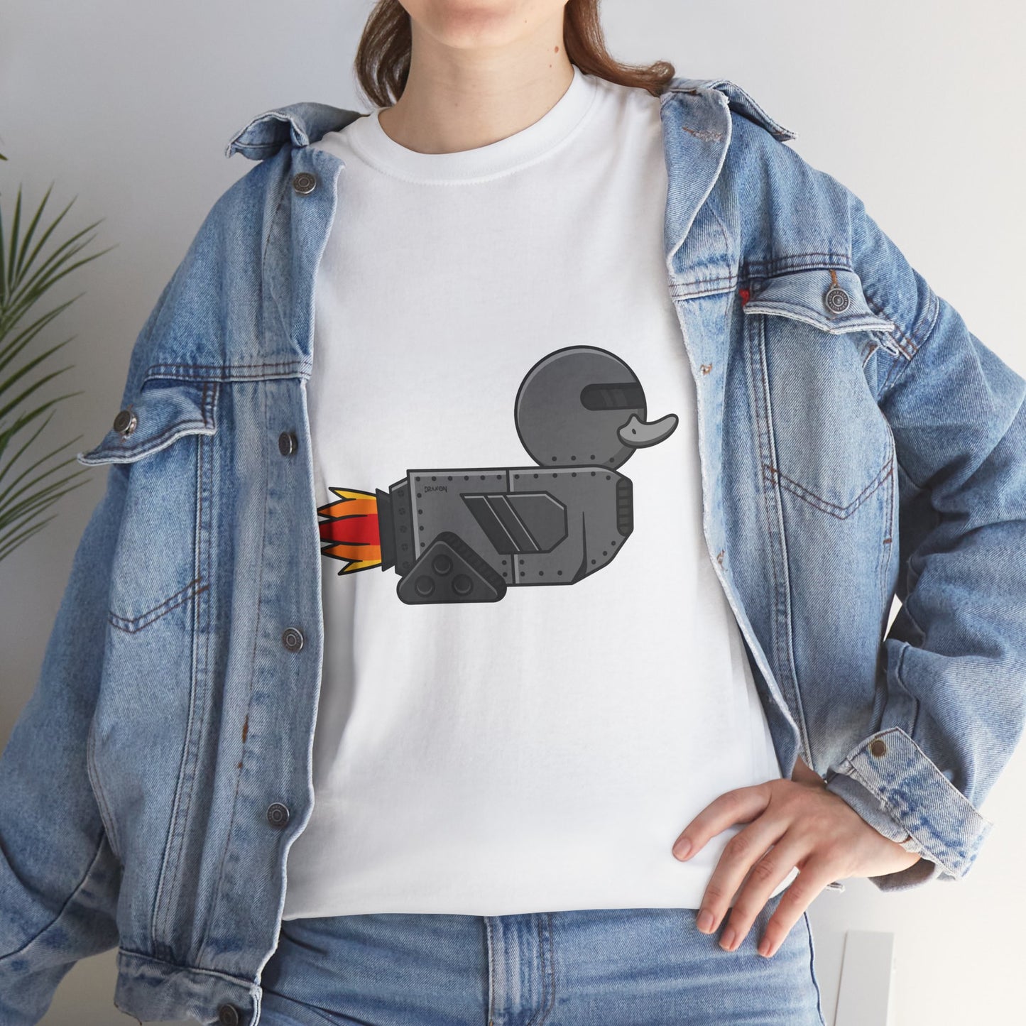 Unisex Heavy Cotton Tee (Robot Duck)