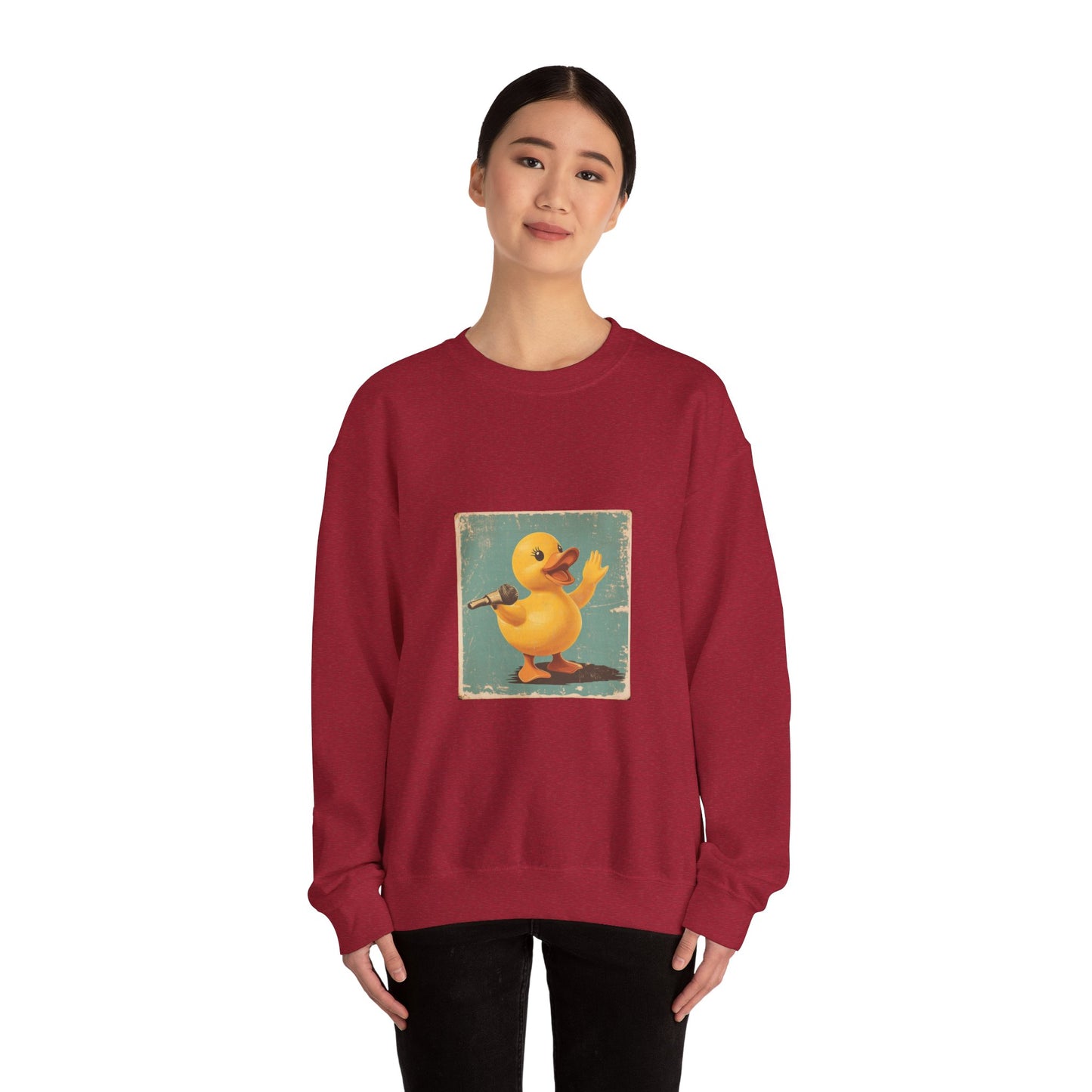 Unisex Heavy Blend™ Crewneck Sweatshirt (Karaoke Duck)