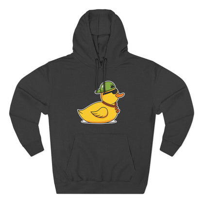Three-Panel Fleece Hoodie (Gangster Duck)
