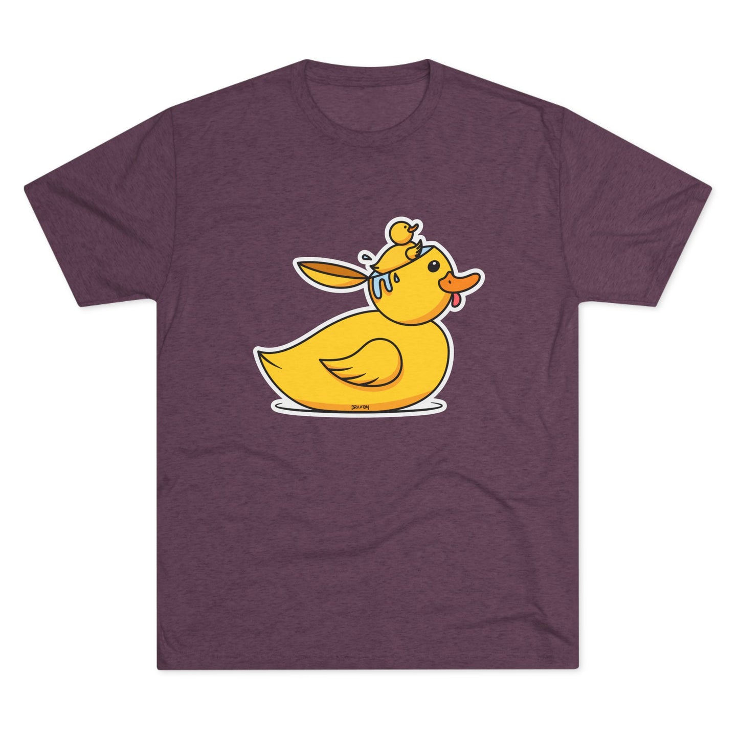 Unisex Tri-Blend Crew Tee (Duck Bird Brain)