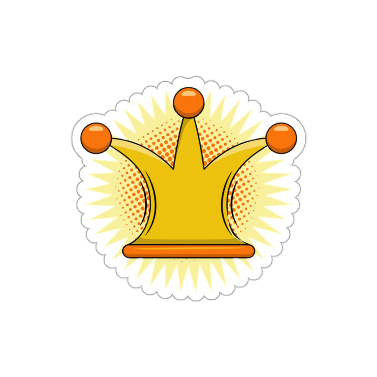 Die-Cut Stickers | Vibrant Art for Personalization (Crown)