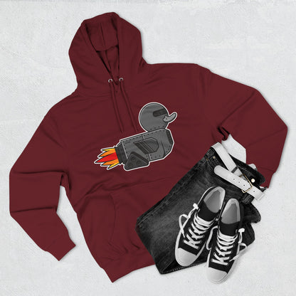 Three-Panel Fleece Hoodie (Robot Duck)