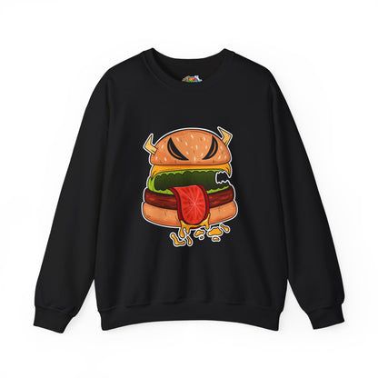 Unisex Heavy Blend™ Crewneck Sweatshirt (Cheeseburger Monster)