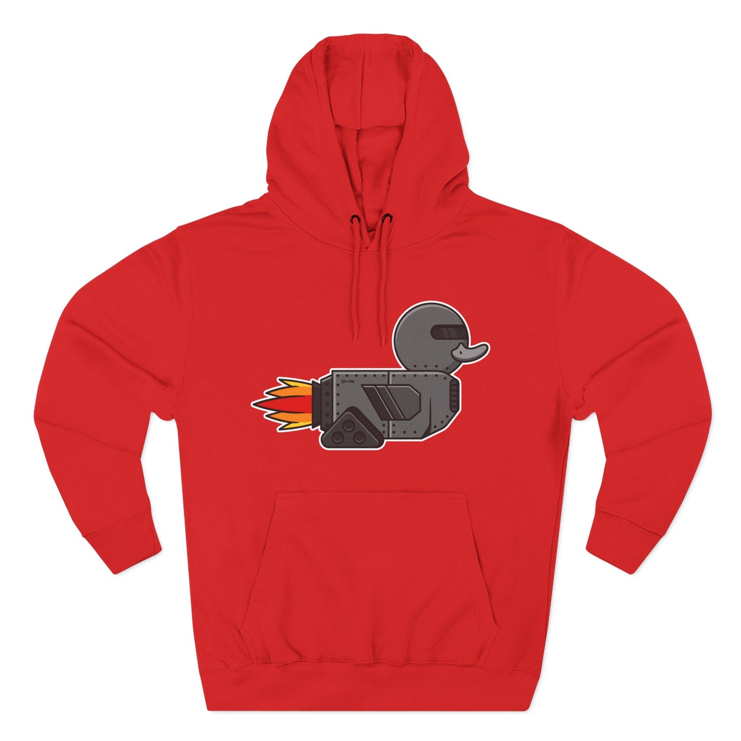 Three-Panel Fleece Hoodie (Robot Duck)
