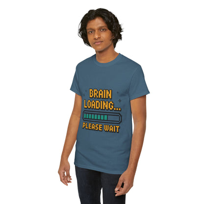 Unisex Heavy Cotton Tee (Brain Loading...Please Wait)