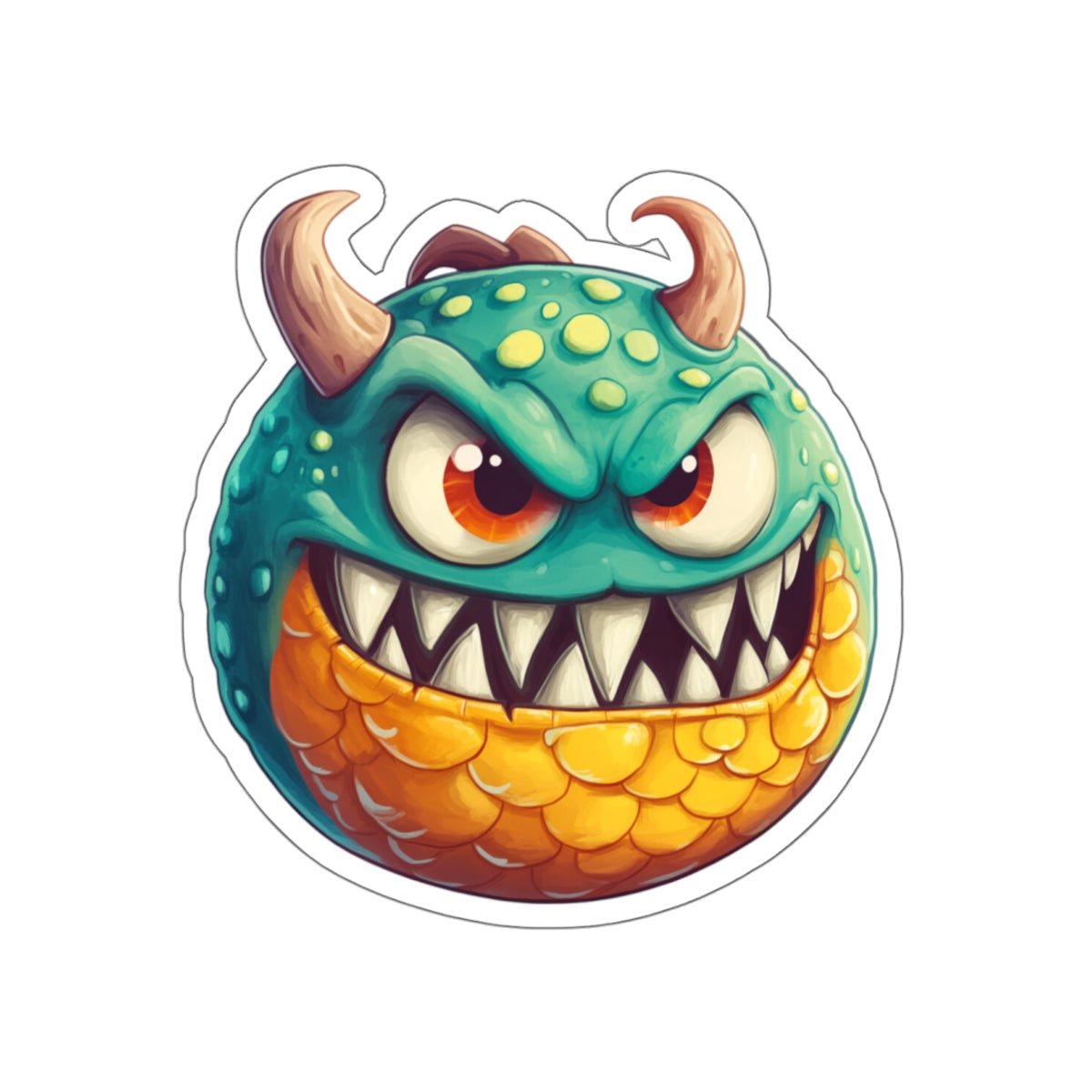 Die-Cut Stickers | Vibrant Art for Personalization (Green Monster 1)