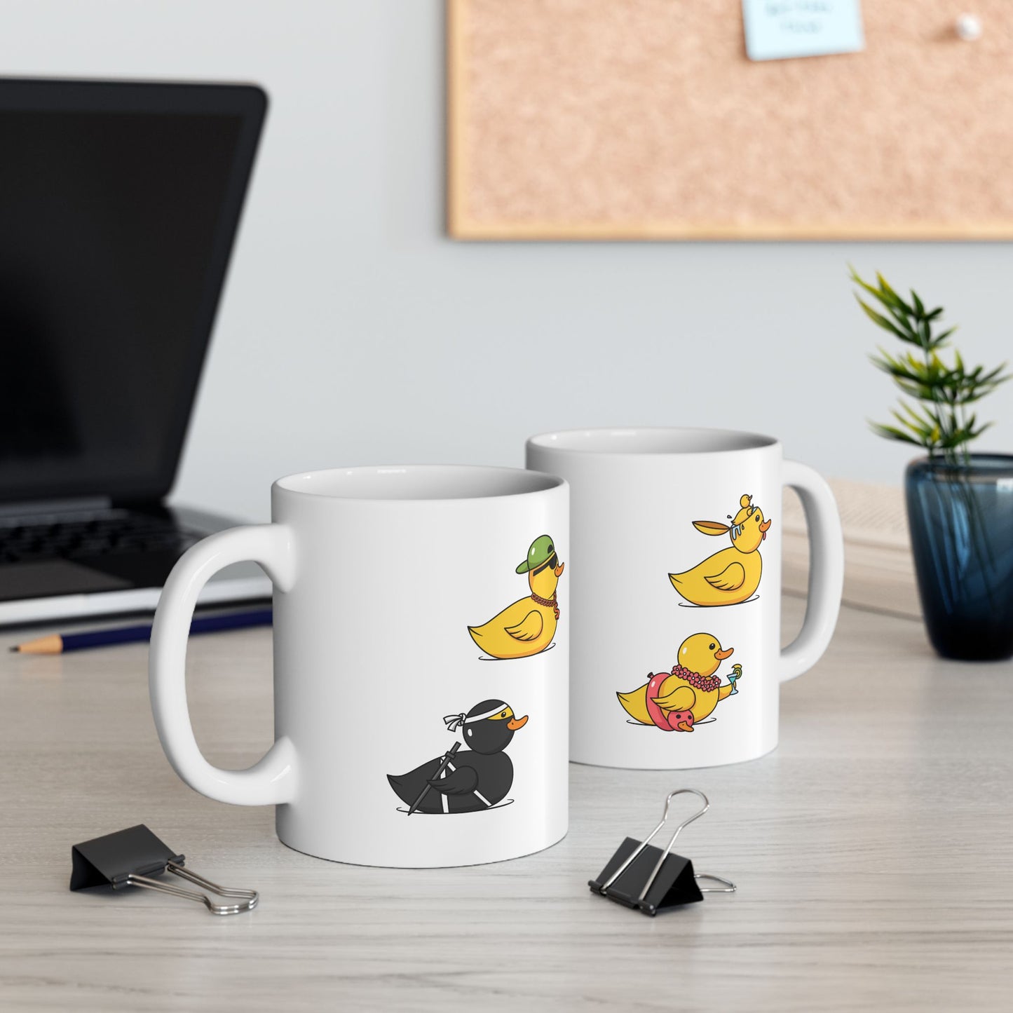 Cute Duck Illustration Coffee Cup - 11oz & 15oz (Different Ducks)