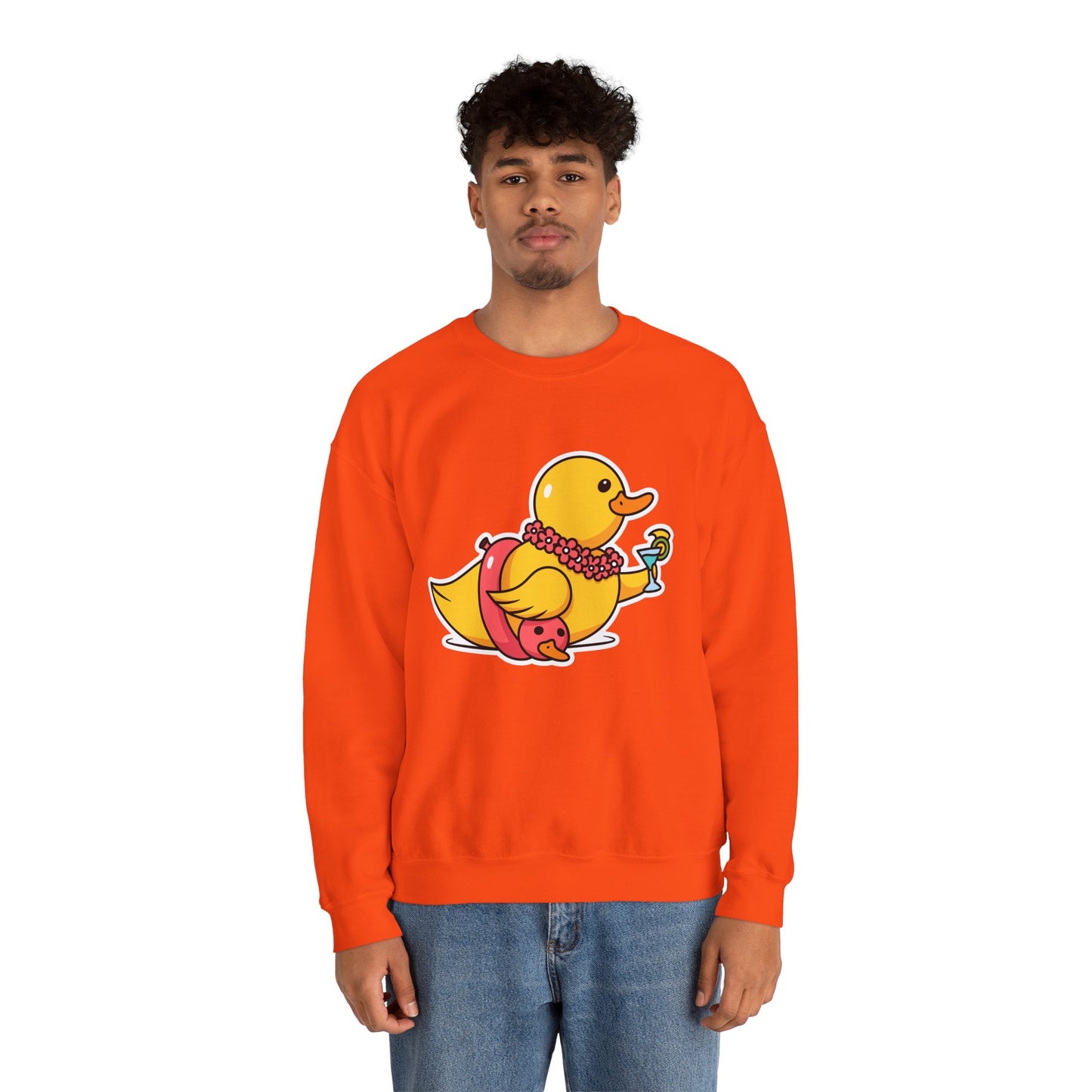 Unisex Heavy Blend™ Crewneck Sweatshirt (Tropical Duck)
