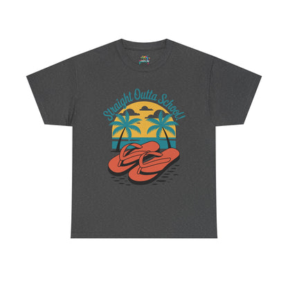 Unisex Heavy Cotton Tee (Straight Outta School)