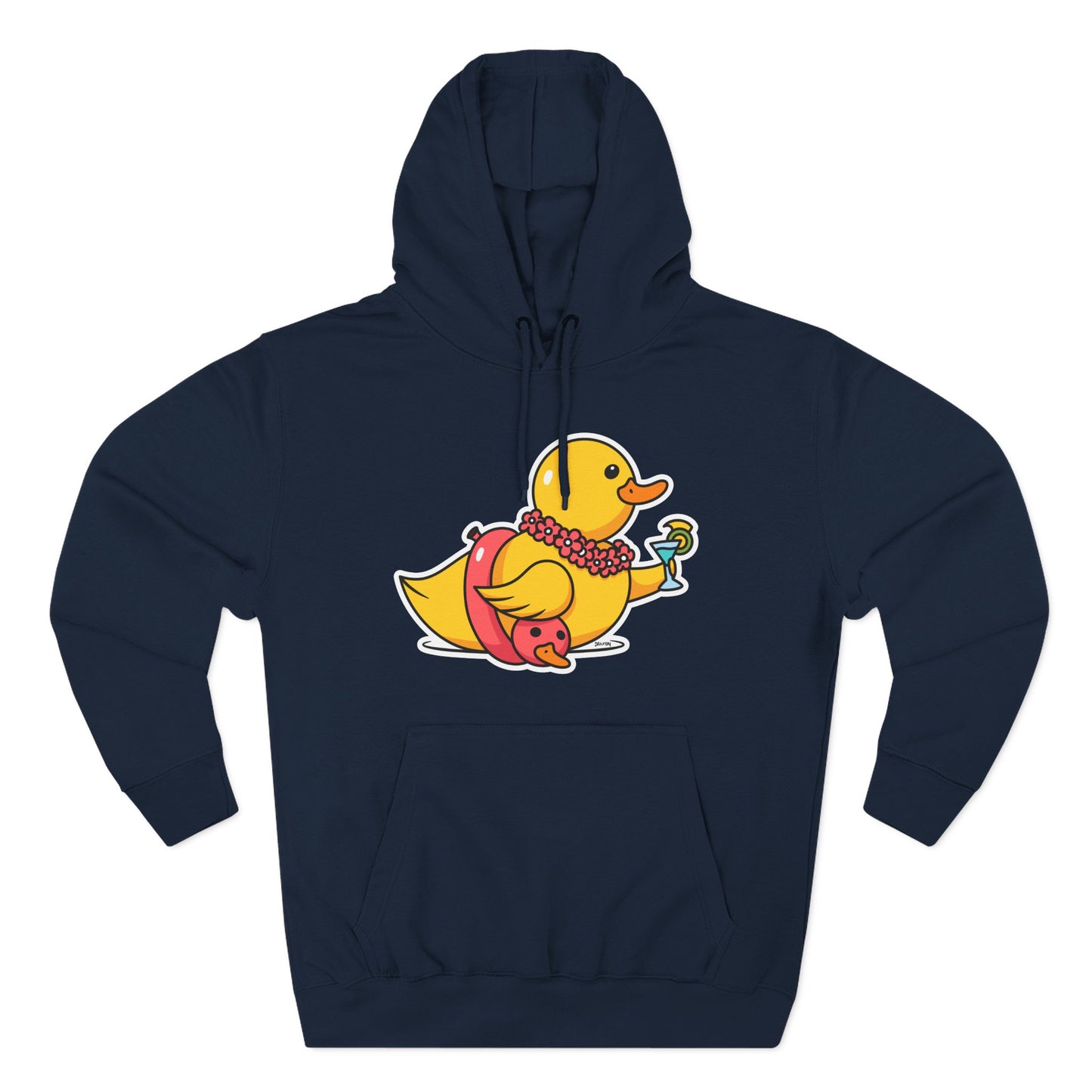 Three-Panel Fleece Hoodie (Tropical Duck)