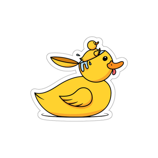 Die-Cut Stickers | Vibrant Art for Personalization (Duck Bird Brain)