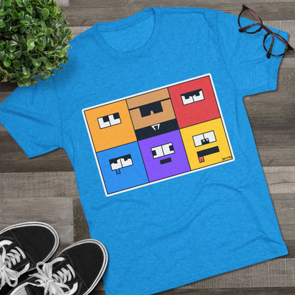 Unisex Tri-Blend Crew Tee (Emotion Blocks)