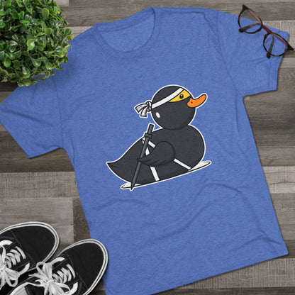 Unisex Tri-Blend Crew Tee (Ninja Duck)
