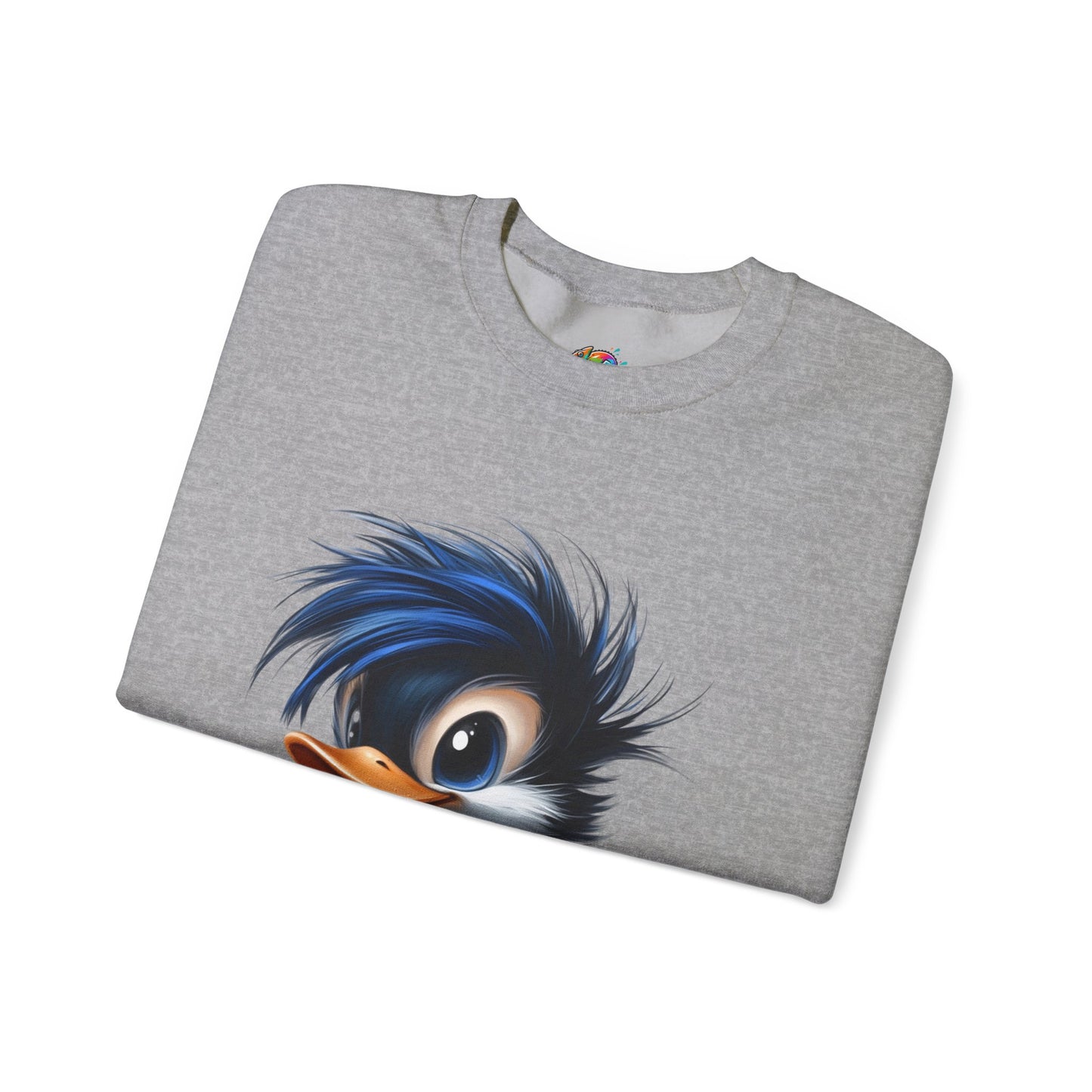 Unisex Heavy Blend™ Crewneck Sweatshirt (Blue Hair Duck)