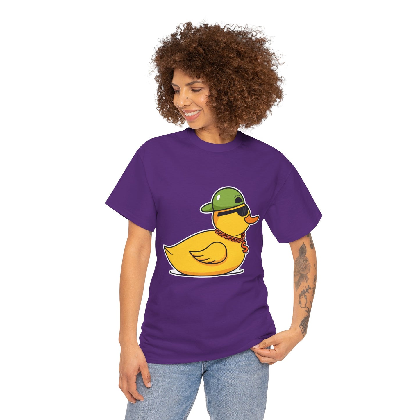 Unisex Heavy Cotton Tee (Gangster Duck)