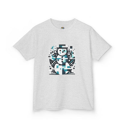 Kids Heavy Cotton T-Shirt (Abstract Snowman)