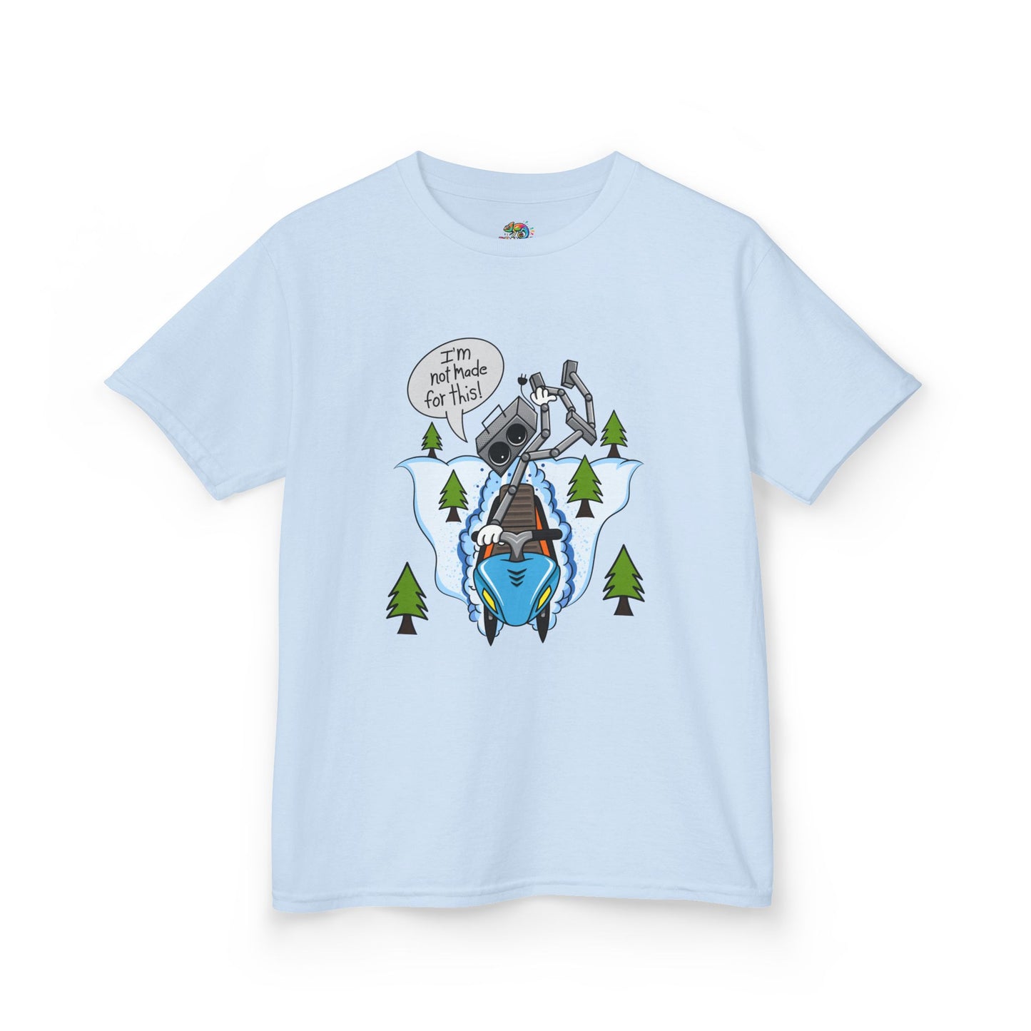 Kids Heavy Cotton T-Shirt (I'm not made for this - Snowmobiler)