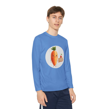 Youth Long Sleeve Competitor Tee (Carrot Cake)