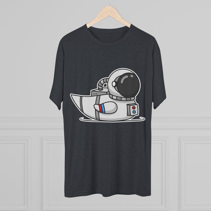 Unisex Tri-Blend Crew Tee (Astronaut Duck)