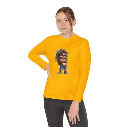 Youth Long Sleeve Competitor Tee (Cool Hedgehog)