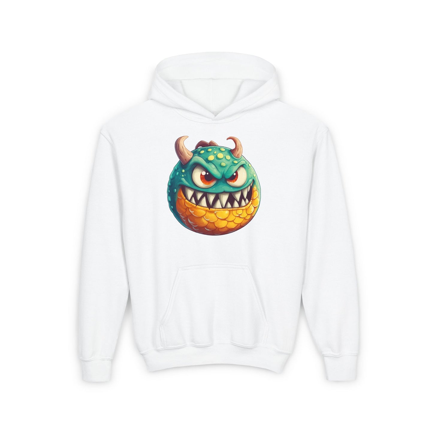 Youth Heavy Blend Hooded Sweatshirt (Green Monster 1)