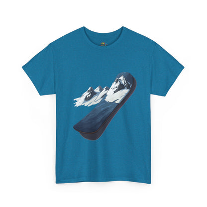 Unisex Heavy Cotton Tee (Mountain Snowboard)