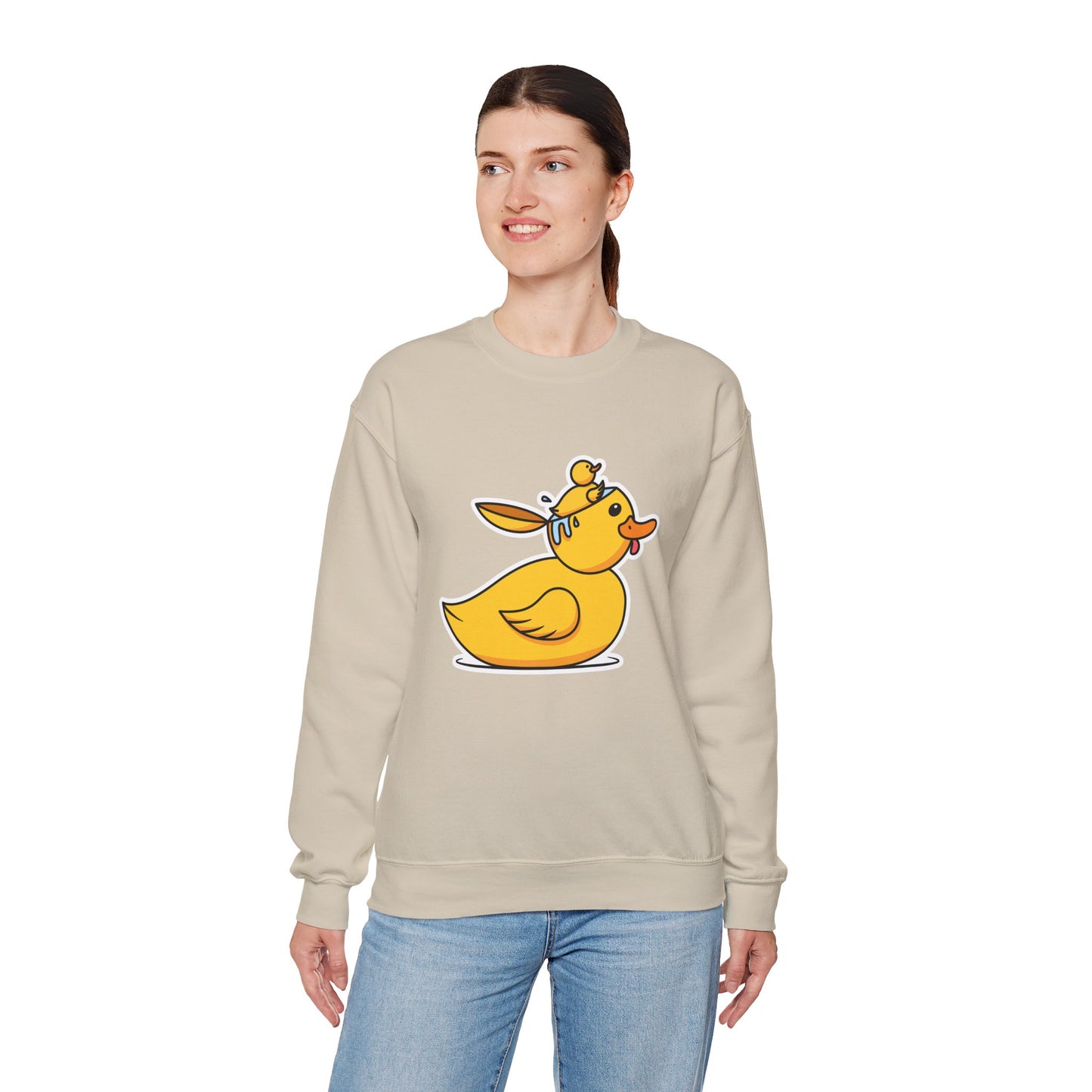 Unisex Heavy Blend™ Crewneck Sweatshirt (Duck Bird Brain)