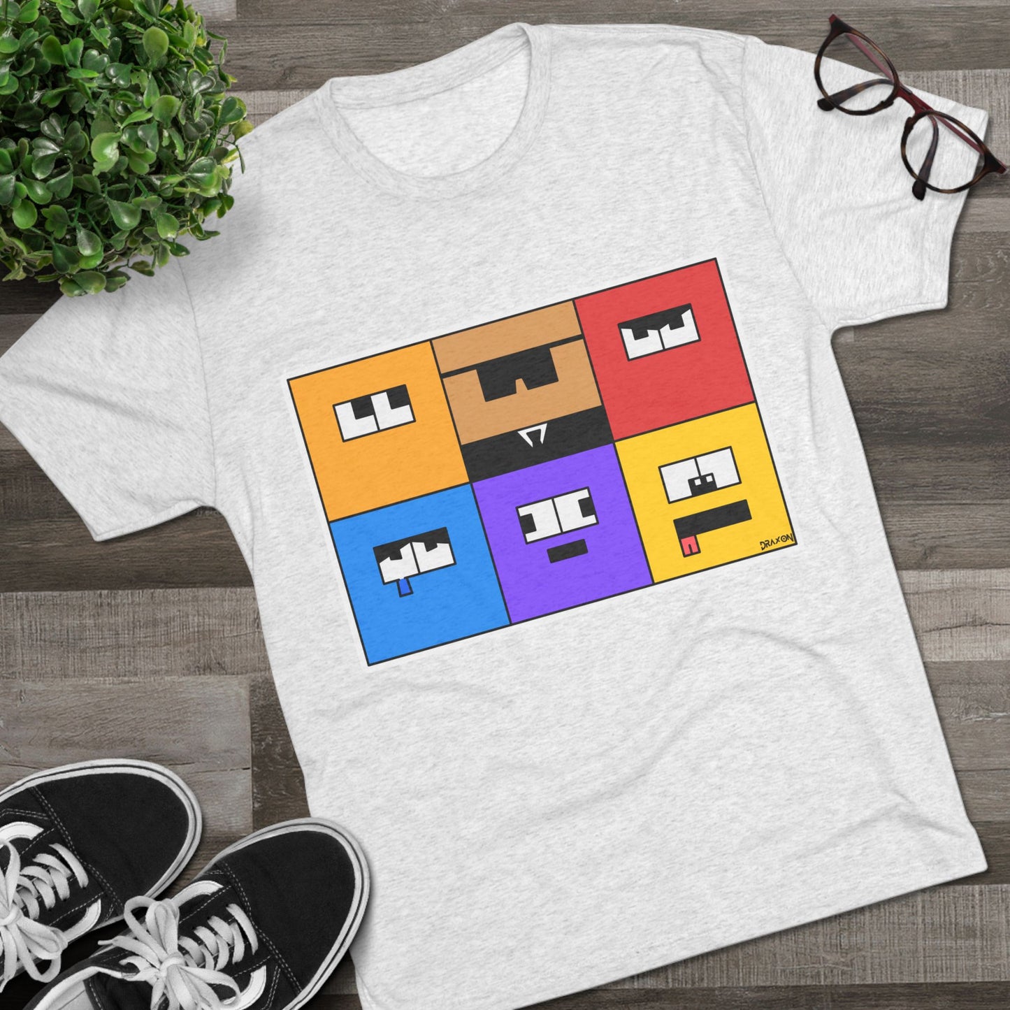 Unisex Tri-Blend Crew Tee (Emotion Blocks)
