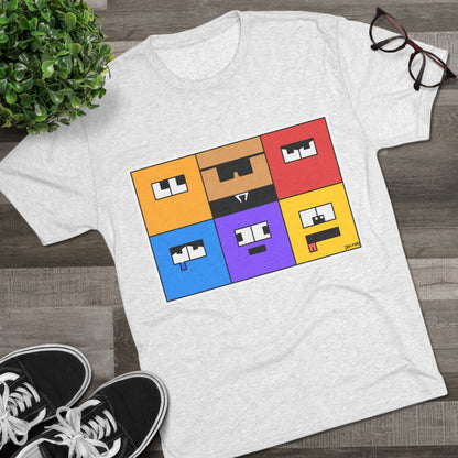 Unisex Tri-Blend Crew Tee (Emotion Blocks)