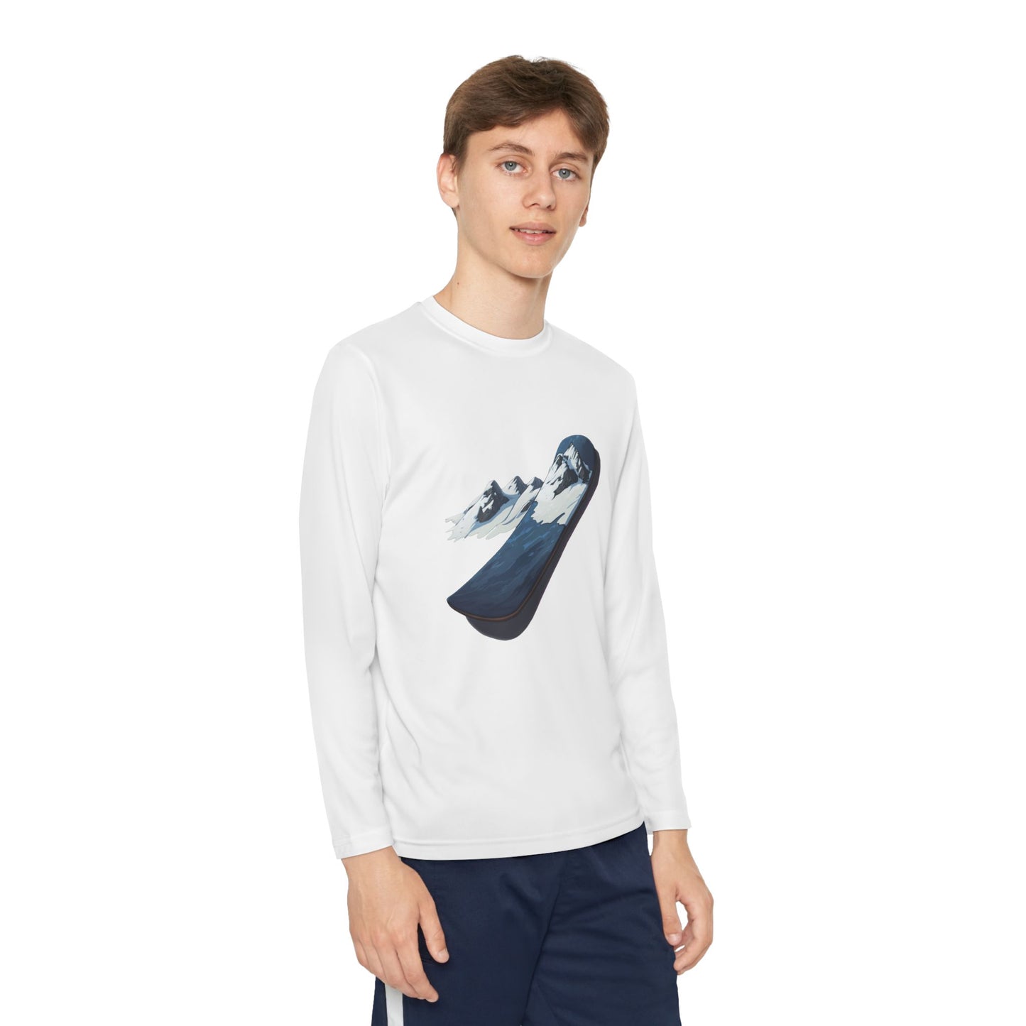 Youth Long Sleeve Competitor Tee (Mountain Snowboard)