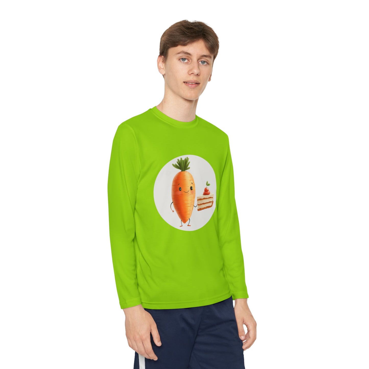 Youth Long Sleeve Competitor Tee (Carrot Cake)