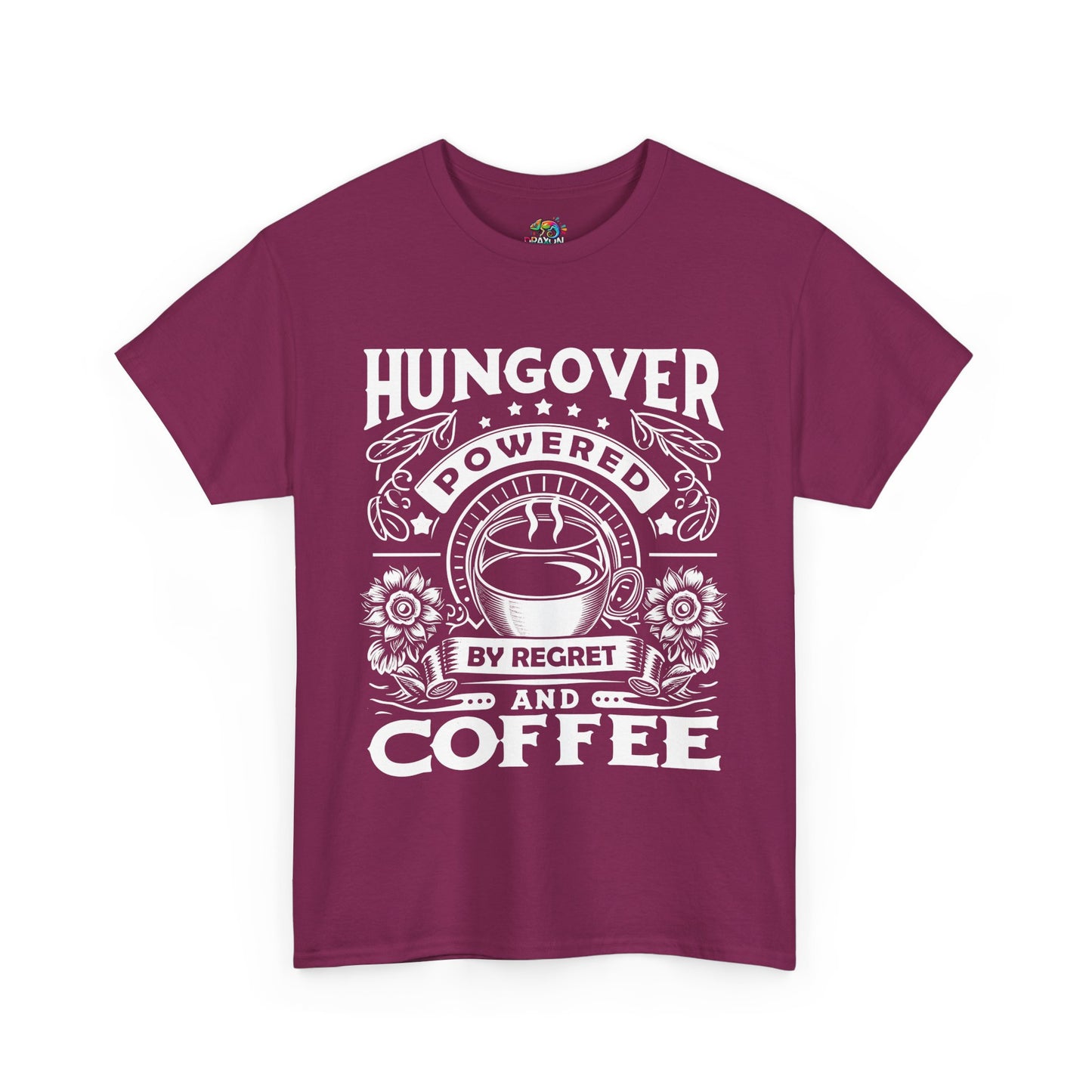 Unisex Heavy Cotton Tee (Hungover - Powered by Coffee)