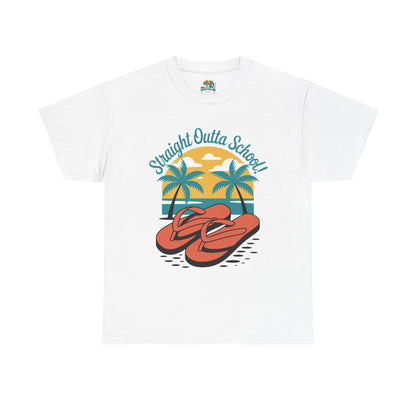 Unisex Heavy Cotton Tee (Straight Outta School)