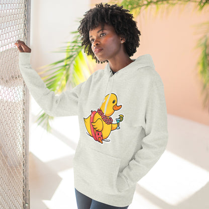 Three-Panel Fleece Hoodie (Tropical Duck)