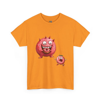 Unisex Heavy Cotton Tee (Donut Monster eating Donut)