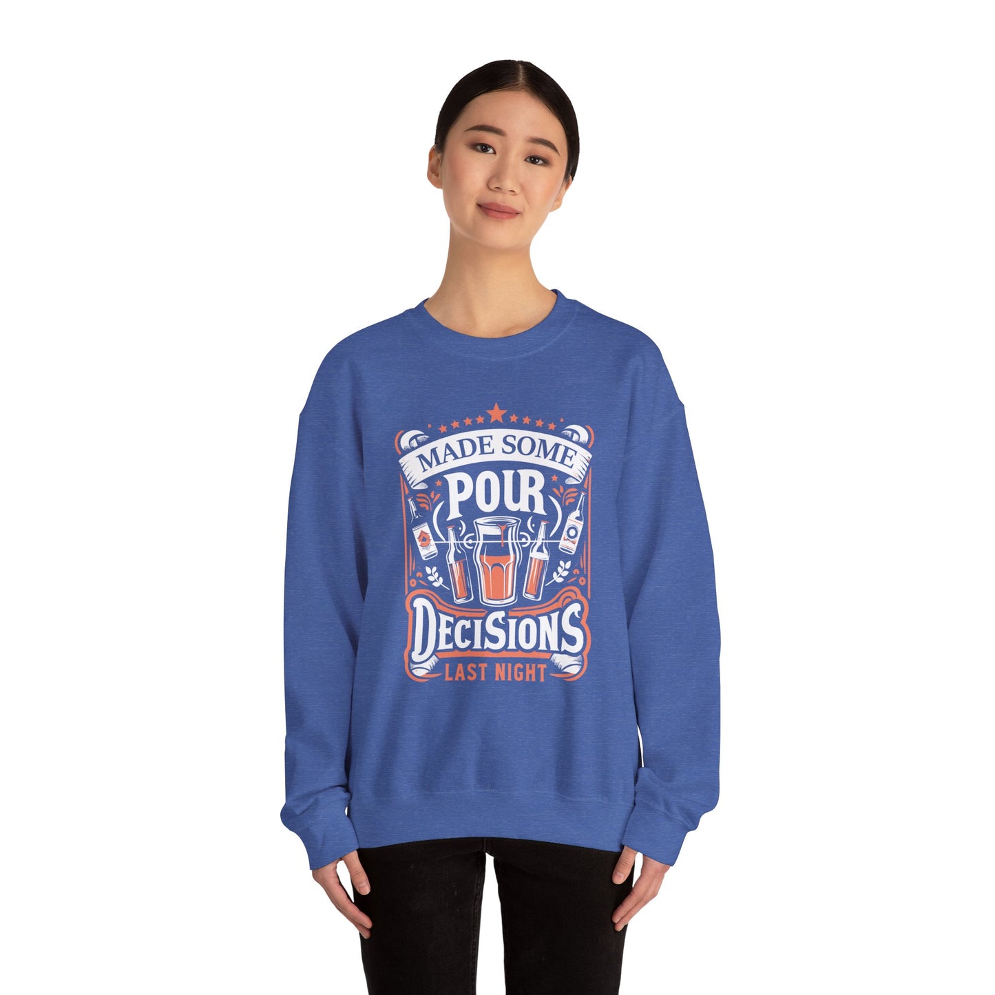 Unisex Heavy Blend™ Crewneck Sweatshirt (Pour Decisions)