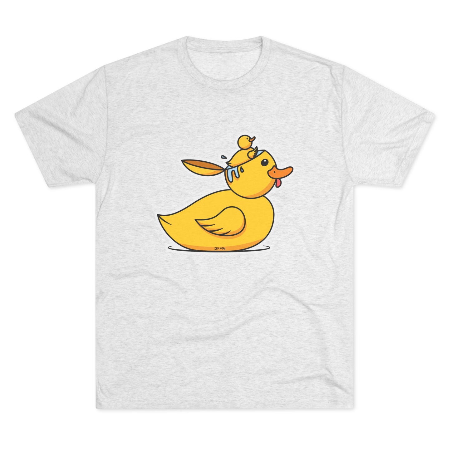 Unisex Tri-Blend Crew Tee (Duck Bird Brain)