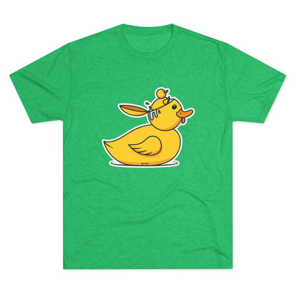 Unisex Tri-Blend Crew Tee (Duck Bird Brain)