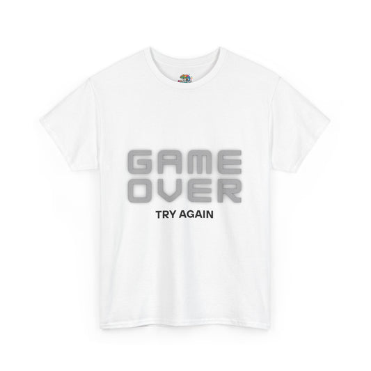 Unisex Heavy Cotton Tee (Game Over, Try Again)
